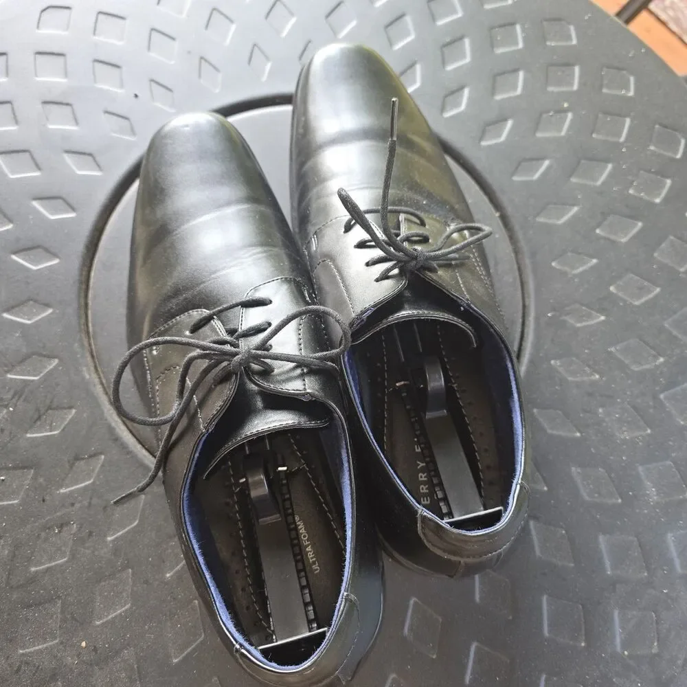 Perry Ellis Portfolio CARLOS Ultra Foam Oxford Dress Shoes Black Men’s Size 13